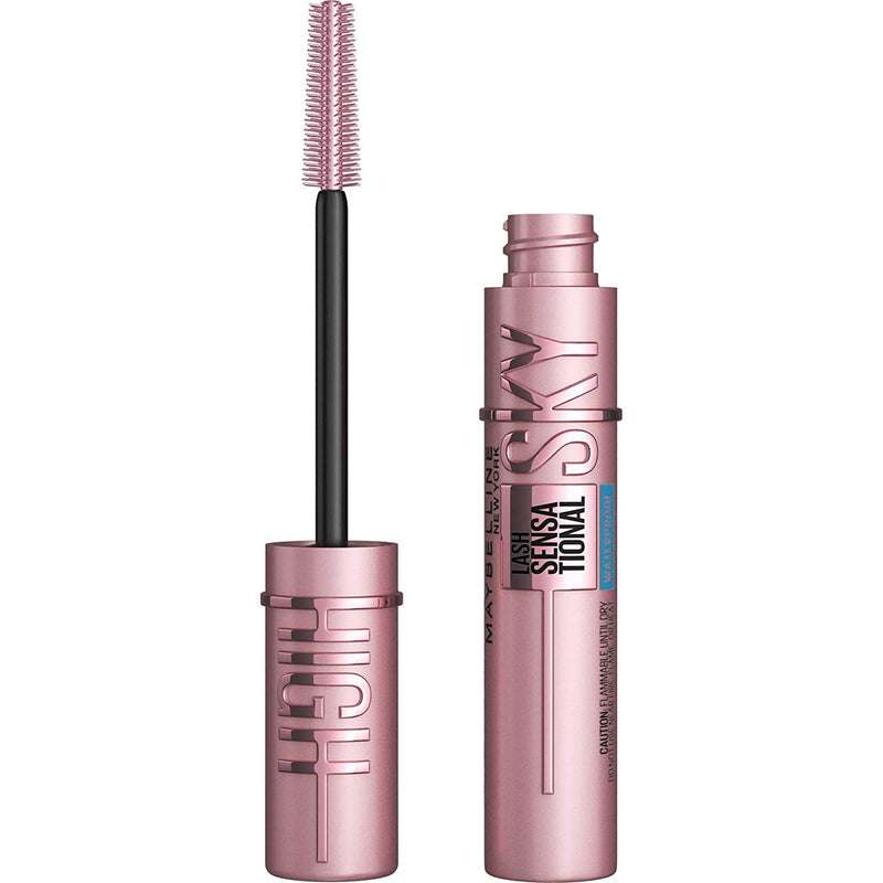 Maybelline Sky High Waterproof Mascara Makeup, Volumizing Mascara, Buildable, Lengthening Mascara, Defining, Curling, Multiplying, Waterproof Brownish Black, 0.2 fl. oz. Maybelline New York