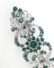 Faship Gorgeous Green Crystal Hearts And Floral Hair Barrette Faship