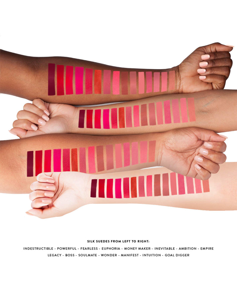 Natasha Moor Makeup Matte Lipstick - Nonstick Lip Stain for Semi Matte Finish, Creamy, Hydrating formula, Highly Pigmented, Best Lip Stick for Women, Cruelty Free | SILK SUEDE Deep Purple & Maroon Lipstick (Indestructible) NATASHA MOOR