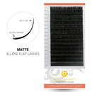 BEYELIAN Mink Ellipse Flat Eyelash Extensions MATTE Black Individual Semipermanent Lash Building Extensions C Curl 0.20mm 8mm BEYELIAN