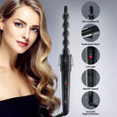5 in 1 Curling Iron Wand Set, Ohuhu Upgrade Curling Wand 5Pcs 0.35 to 1.25 Inch Interchangeable Ceramic Barrel Heat Protective Glove, Dual Voltage Hair Curler, Black, Valentine's Day Gift Ohuhu