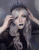 SWEETV Jeweled Queen Crown for Women, Full Round Baroque Tiaras and Crowns, Crystal Costume Party Headpieces for Wedding Birthday Halloween Prom,Black SWEETV Store