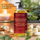 Stretch Mark and Scar Frankincense Massage Oil by Majestic Pure, for Softer & Smoother Skin - Visibly Reduces Appearances of Scars and Stretch Marks - 8 fl oz MAJESTIC PURE