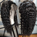 QTHAIR 12A Brazilian Deep Wave Human Hair Lace Frontal Wigs(16",13x4 Wig,Natural Color)150% Density Pre Plucked Natural Hairline with Baby Hair 100% Virgin Brazilian Deep Wave Hair QTHAIR