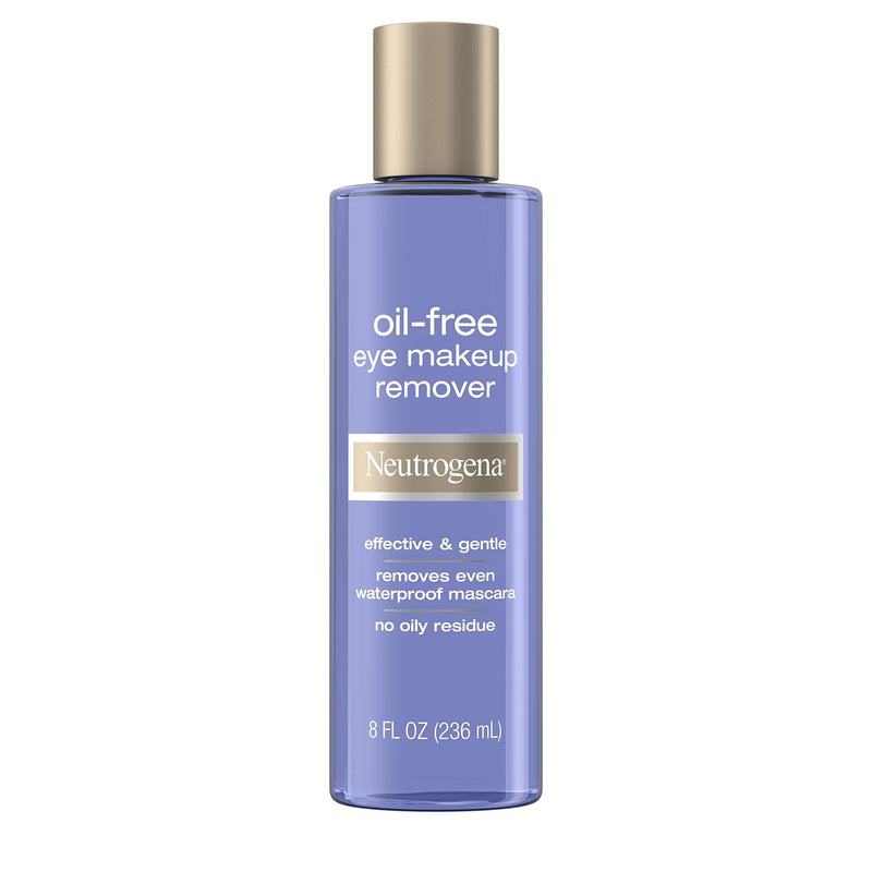 Neutrogena Gentle OilFree Eye Makeup Remover Cleanser for Sensitive Eyes NonGreasy Remover Removes Waterproof Mascara Dermatologist Ophthalmologist Tested, 8 Fl Oz Neutrogena