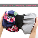 Sent Hair Large Satin Bonnet Sleep Cap for Women Double Layer Silky Hair Bonnet for Braids,Curly,Long Hair- Wide Elastic Band,Navy Floral sent hair