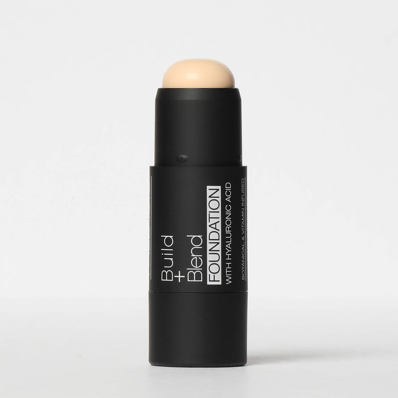 Palladio BUILD & BLEND Foundation Stick, Medium Coverage Buildable Contour Stick for Face, Ultra Blendable Creamy Formula for a Natural Shine Free Finish, Professional Makeup for Perfect Look, 0.25 Ounce (Natural Ivory) Palladio
