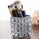 Miaowater Makeup Brush Holder Organizer Cosmetic Brushes Storage Eyeliners Eyebrow Pencil Container Cup (Silver Square) Miaowater