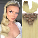 Lacer Human Hair Clip In Extensions Balayage Color R