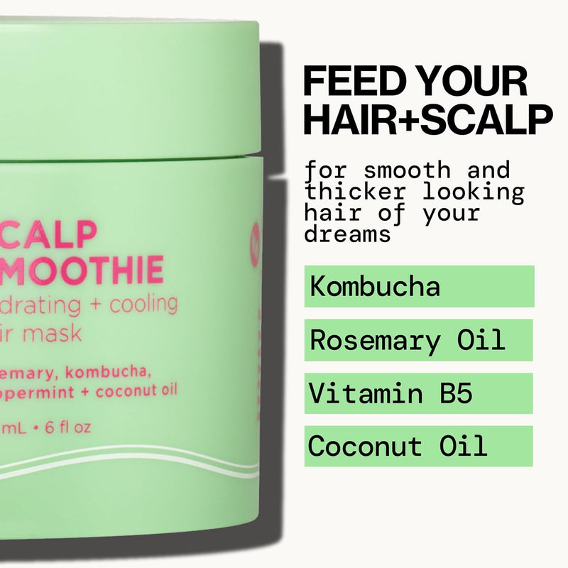 Pacifica Scalp Smoothie Hydrating Scalp Treatment & Leave-On Hair Mask, Cooling Relief for Dry, Flaky, Itchy Scalp & Thinning Hair, Vegan & Cruelty-Free, 6 fl oz Infinity Warehouse