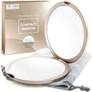 Magnifying Compact Mirror for Purses, 1x/10x Magnification – Double Sided Travel Makeup Mirror, 4 Inch Small Pocket or Purse Mirror. Distortion Free Folding Portable Compact Mirrors (Champagne Gold) Mavoro Store
