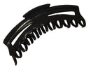 Parcelona French Bend Narrow Large Jumbo 6 Inch Black Cellulose Covered Spring Jaw Hair Claw Clip Clutcher Clamp Parcelona