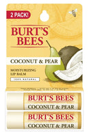 Burt's Bees Lip Balm, Moisturizing Lip Care, 100% Natural, Coconut & Pear (2 Pack) Burt's Bees