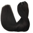 GOO GOO Clip in Human Hair Extensions Natural Black 16 Inch 120g 7pcs Remy Natural Hair Extensions Clip in Straight Thick Weft GOO GOO Store