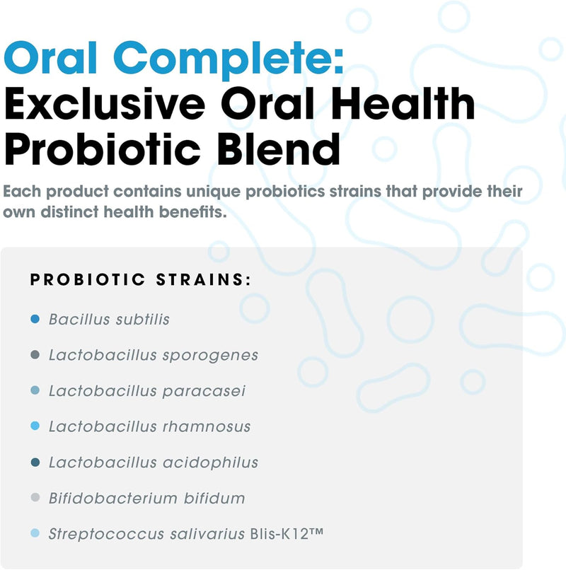 Oral Complete 11-in-1 Dental Probiotics, Bad Breath Treatment Halitosis Tonsil Stone with Non-GMO with BLIS K12, Ashwagandha and Collagen, 120 Capsules Infinity Warehouse