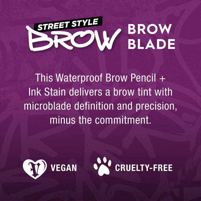 Urban Decay Brow Blade - Waterproof Eyebrow Pencil & Ink Stain - Dual-Ended Pencil Fills and Defines - Brow Tint with the Precision & Definition of Microblading – Dark Drapes URBAN DECAY