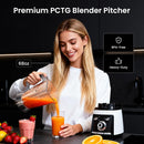 Colarlemo 1800 WP Smoothie Blenders for Kitchen, 30,000 RPM Large Blender for Smoothies, Ice Crushing & Frozen Fruit Heavy Duty Grinder with 68oz BPA-Free Pitcher, Adjustment Speed Knob, Silver Infinity Warehouse