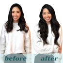 GOO GOO Human Hair Extensions Clip in PU Weft Dark Brown Seamless Hair Extensions Clip in 16 Inch 130g 7pcs Remy Hair Extensions Human Hair Thick Natural Hair Extensions Full Head for Women GOO GOO