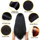 10A Brazilian Straight Bundles with Closure (22 24 26+20) 100% Human Hair Bundles with Closure Unprocessed Virgin Straight Hair Weave 3 Bundles with Lace Closure Free Part YOCYTU