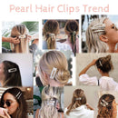 IoYoI 4 Pcs Pearl Hair Clips for Women Girls Fashion Sweet Artificial Pearl Alligator Clips Barrettes Bobby Pins Snap Clips Decorative Hair Accessories for Party Wedding Daily Applies IoYoI