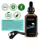 Beard Growth Kit, Natural Hair Growth Serum for Men with Patchy Facial Growth, Stimulate, Promote Hair Regrowth (2in1) YOUCOPIA