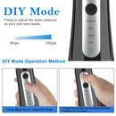 Water Flosser Cordless Teeth Cleaner, Dental Oral Irrigator with DIY Mode, Rechargeable Water Flosser for Braces, Bridges, Implants Care, IPX7 Waterproof with 4 Interchangeable Jet Tips Zerhunt
