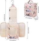 Hanging Travel Toiletry Bag Kit Cosmetic Makeup Organizer for Women and Men (Beige Flamingo) Narwey Store