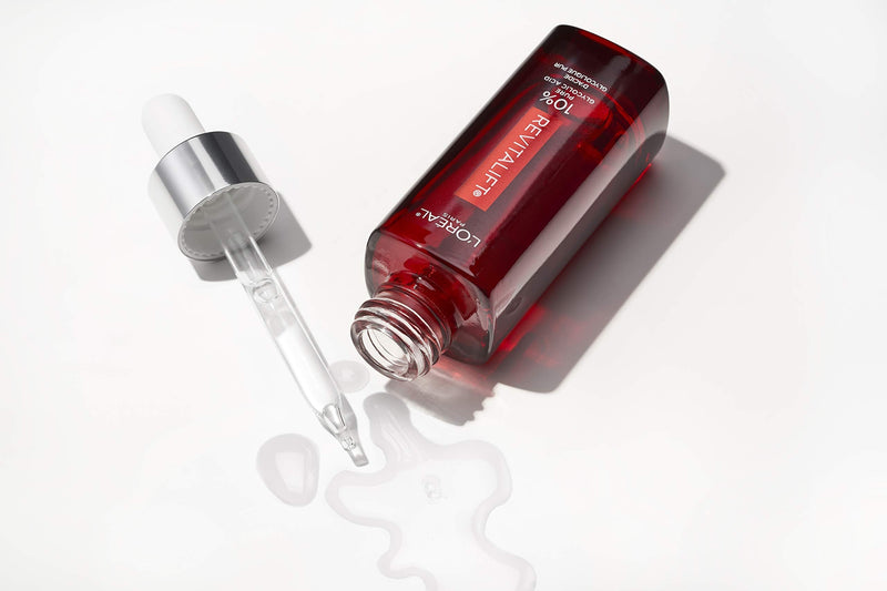 L'Oreal Paris Skincare 10% Pure Glycolic Acid Serum for Face from Revitalift Derm Intensives, Dark Spot Corrector, Even Tone, Reduce Wrinkles, Glycolic Acid Peel, Exfoliator With Aloe, Hydrate, 1.7 Oz L'Oreal Paris