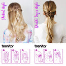 Teenitor 2 Pairs Hair Tail Tools, Hair Braid Accessories Ponytail Maker,French Braid Tool Loop for Hair Styling, 4pcs, 2 Colors Teenitor