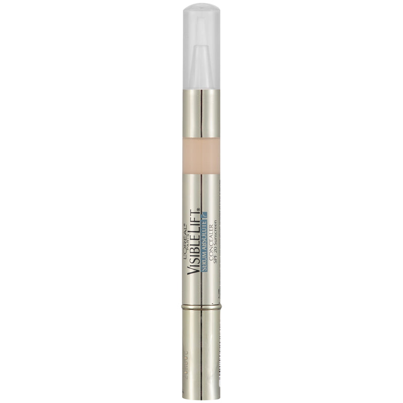 L'Oréal Paris Makeup Visible Lift Serum Absolute Concealer, illuminates and conceals for smoother, brighter, even skin, light hydrating formula won't settle into lines or wrinkles, Fair, 0.05 fl. oz. L'Oréal Paris