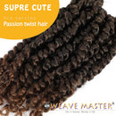 Ombre Pre-twisted Passion Twist Hair 10inch 7 Pack Pre-looped Passion Twist Crochet Hair T30 Color 12 strands/pack Easy to Install Crochet Braids Weave Master Store