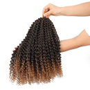 7 packs Passion Twist Crochet Hair 14 Inch Bohemian Curly Braids Water Wave Hair for Passion Twist Braiding Hair 22 Strands/pack Synthetic Fiber Hair Extensions (