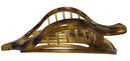 Parcelona France Wide Beak Celluloid Large Side Slide Hair Clips Volume Strong Hold No Slip Grip Girls Hair Claw Clips for Women Durable Styling Paris Hair Accessories, Made In France (Light Shell) Parcelona