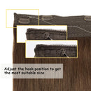 GOO GOO Halo Hair Extensions Human Hair Chocolate Brown 16 Inch 80g Remy Human Hair Extensions Flip in Natural Hair Real Straight Hidden Crown Wire Hair Extensions with Transparent Fish Line Invisible GOO GOO Store