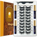 Alcastar Magnetic Eyelashes with Eyeliner Kit, Synthetic Fiber, Natural Look, Waterproof, No Glue Required (BT-1022) Infinity Warehouse
