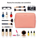 Gonex Large Makeup Bag for Purse PU Vegan Leather Travel Cosmetic Pouch Toiletry Bag for Women Girls Gifts Portable Water-Resistant Daily Storage Organzier Pink Gonex Store