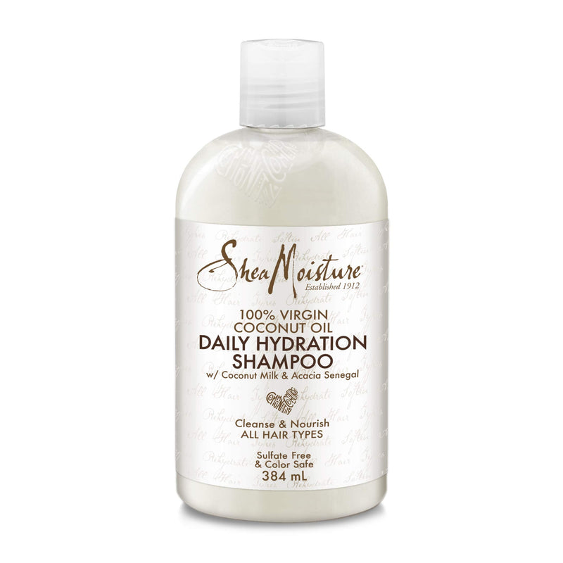 Shea Moisture 100% Virgin Coconut Oil Daily Hydration Shampoo, with Coconut Milk and Acacia Senegal, to Cleanse and Nourish All Hair Types 384 ml SHEA MOISTURE