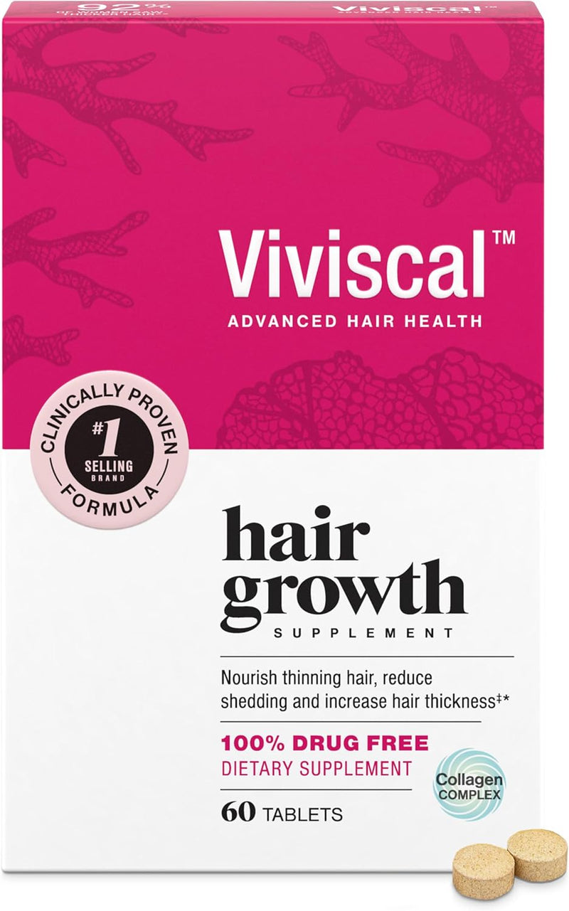 Viviscal Hair Growth Supplements For Women For Thicker, Fuller Hair, Nourishes Thinning & Loss, With Proprietary Collagen Complex, 60 Tablets, 1 Month Supply Infinity Warehouse