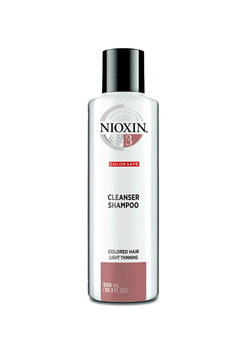 Nioxin System 3 Cleanser Shampoo, Color Treated Hair with Light Thinning, 10.1 oz Nioxin