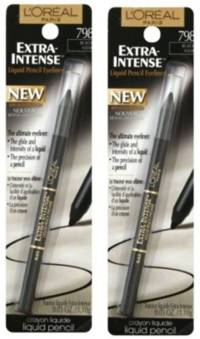 L'Or?al Paris Extra-Intense Pencil Eyeliner, 798 Black (Pack of 2) L'Oreal Paris