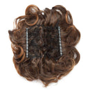 Messy Curly Combs Hair Bun Easy Stretch Dish Hair Chignon Extensions Clip in Updo Hairpiece Ponytail Scrunchy for Women 95g