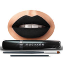 DELETERIOUS, by Kuckian - Matte Black Goth Lipstick, Brush & Diamonds - Halloween - ULTRA LONG LASTING - Vegan & Cruelty Free KUCKIAN COSMETICS