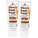 Miracle Foot Repair Cream | 8 Ounce Tube (2) | 60% Pure Aloe Vera Gel | Fast Relief for Dry, Cracked, Itchy Feet and Heels | Moisturizes | Softens | Restores Comfort | Stops Nasty Odor | Diabetic-Safe Miracle of Aloe