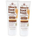 Miracle Foot Repair Cream | 8 Ounce Tube (2) | 60% Pure Aloe Vera Gel | Fast Relief for Dry, Cracked, Itchy Feet and Heels | Moisturizes | Softens | Restores Comfort | Stops Nasty Odor | Diabetic-Safe Miracle of Aloe
