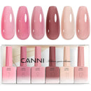 CANNI 6Pcs 9ml Hema-Free Nail Dehydrator Primer, Base Coat Reinforce Diamond Gel Top Coat and Matte Top Coat Gel Nail Polish Set, Soak Off LED Nail Gel Polish Set Nail Art Starter Manicure Salon Infinity Warehouse