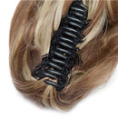 S-noilite Ponytail Extension Claw Clip Short Curly Wavy Thick Jaw Ponytails Pony Tail Hairpiece Clip in Hair Extensions Synthetic Fiber for Women 12 Inch Light Brown & Ash Blonde S-noilite