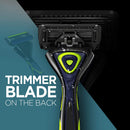 DORCO Pace 6 Sport - Six Blade Razor System with Trimmer and Pivoting Head - 16 Pack Refill (No Handle) DORCO