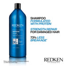 Redken Extreme Shampoo | Anti-Breakage & Repair for Damaged Hair | Infused With Proteins REDKEN