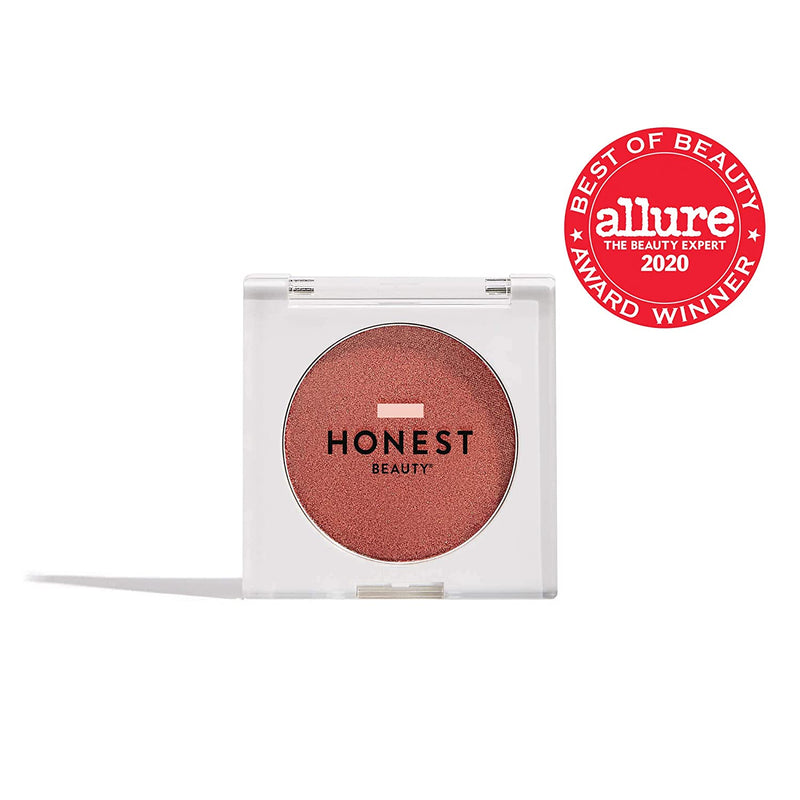 Honest Beauty Lit Powder Blush & Highlighter In One, Foxy : Peachy Coral w/ Gold Shimmer, 0.14 Ounce Honest Beauty Store