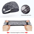 Yoga Sports Headband with Button Anti-Strap, Wide Hair Bandana to Protect Ears for Nurses Doctors and Everyone, Vintage Elastic Hair Accessories (Gray) LOBKIN